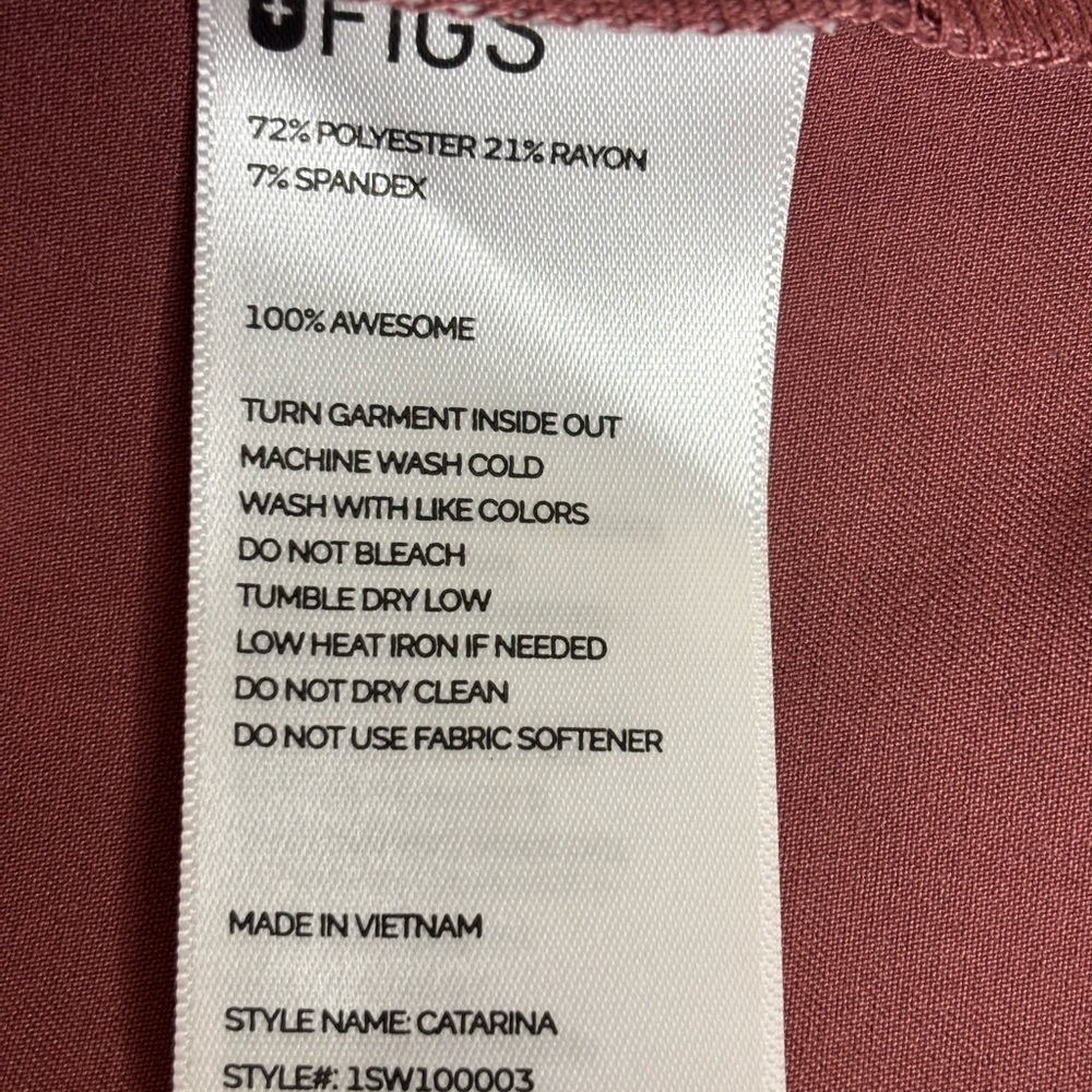 Sold please don’t buy Figs Catarina One-Pocket Scrub Top Size 3X mauve - Picture 6 of 6